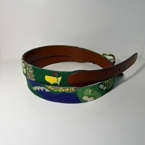 2026 Smathers & Branson Masters Tournament Needlepoint Belt with Leather Mens 46